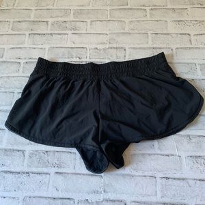 Black lululemon running shorts// in new condition